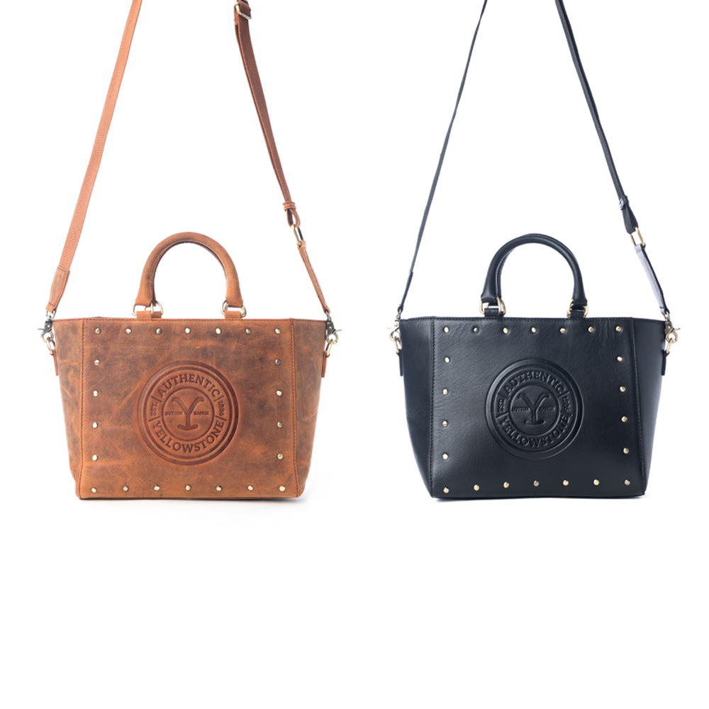 Yellowstone Valley Soul Studded & Embossed Tote Leather Bag Variant Combo