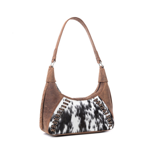 Redrock Vale Embossed Leather Bag in Tobacco Cream