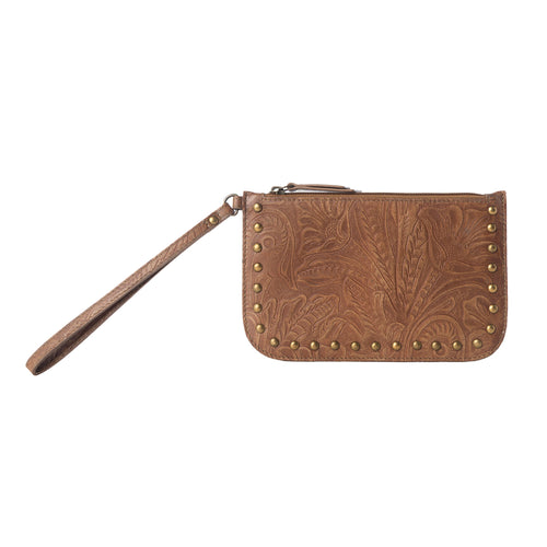 Petalwild Western Wallet for Women in tan with embossed detail