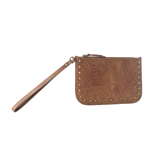 Petalwild Western Wallet for Women in tan with embossed detail