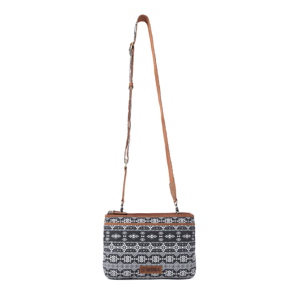 Tribal Hollow Cotton & Leather Crossbody Bag Variant Combo