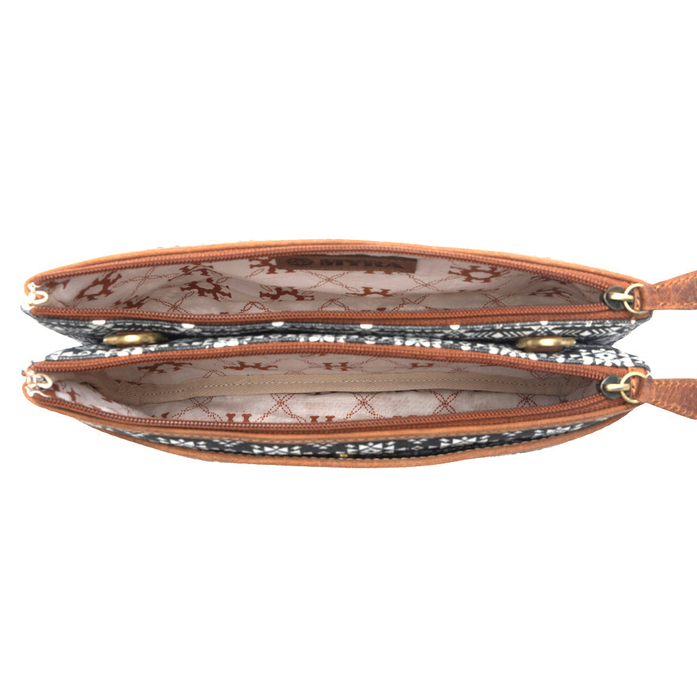Tribal Hollow Cotton & Leather Crossbody Bag Variant Combo