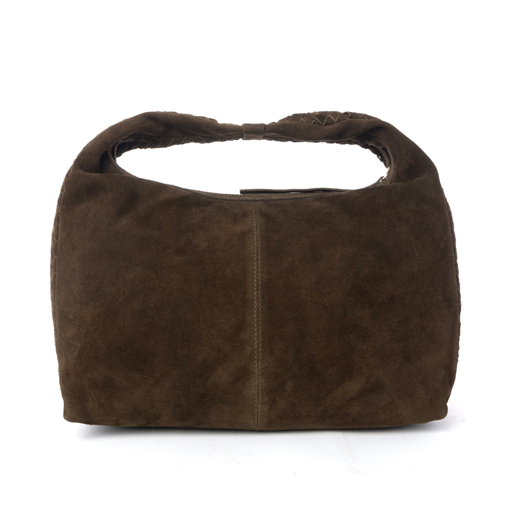 Saddle Weave Genuine Suede Leather Bag Variant Combo