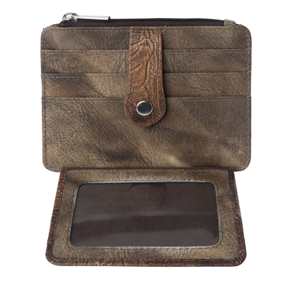 Driftwood Cove Embossed Leather Credit Card Holder Variant Combo
