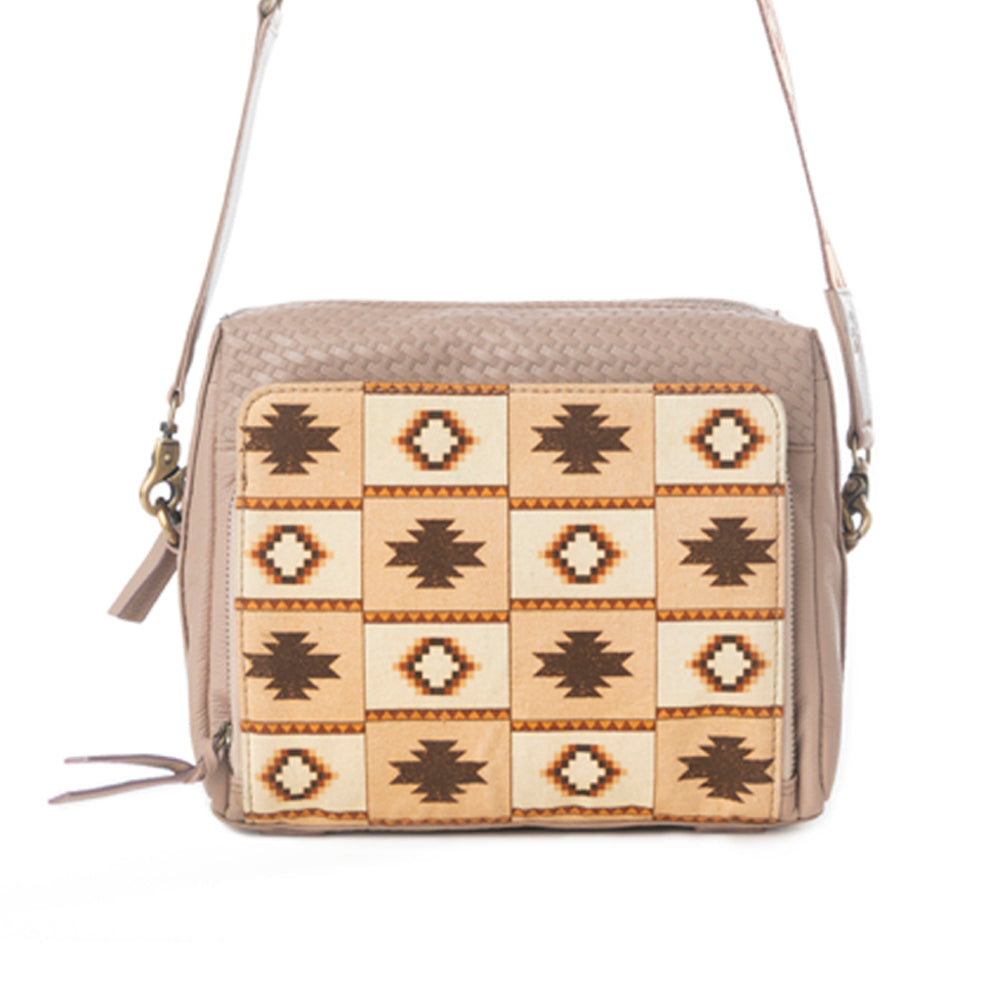 Myra Pueblo Sun Crossbody Bag in Honey Almond