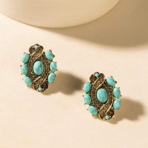 Sage Wind Studs in Desert Turquoise
