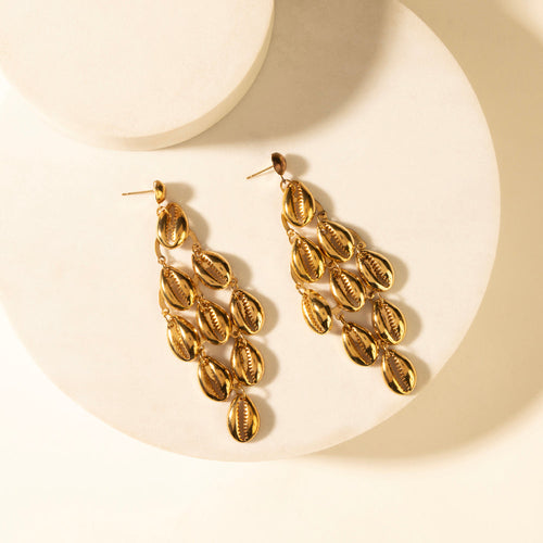 Shell summit earrings in Desert tide danglers