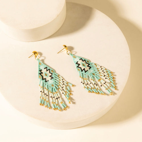 Starfall Fringe Earrings in Turquoise