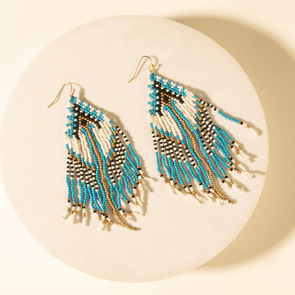 Wildloom Chevron Drops in Riverstone Blue