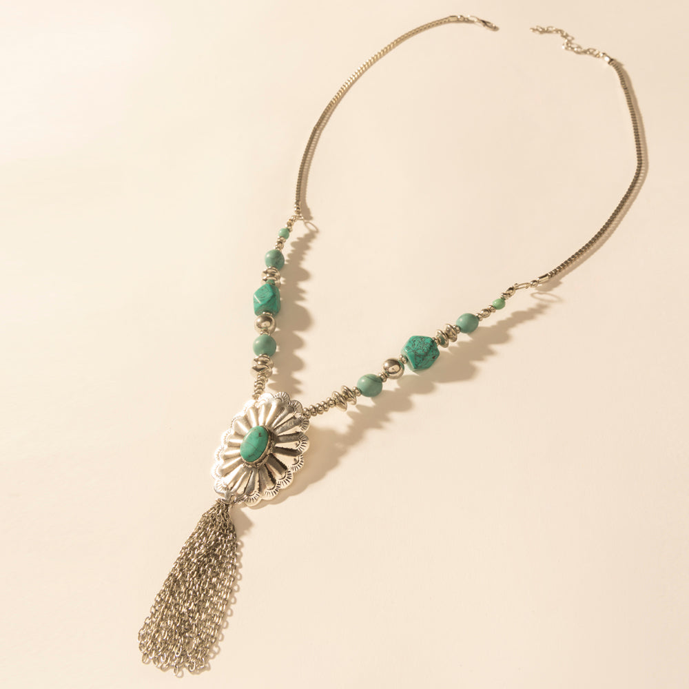 Relic Pendant Necklace in Turquoise Vein