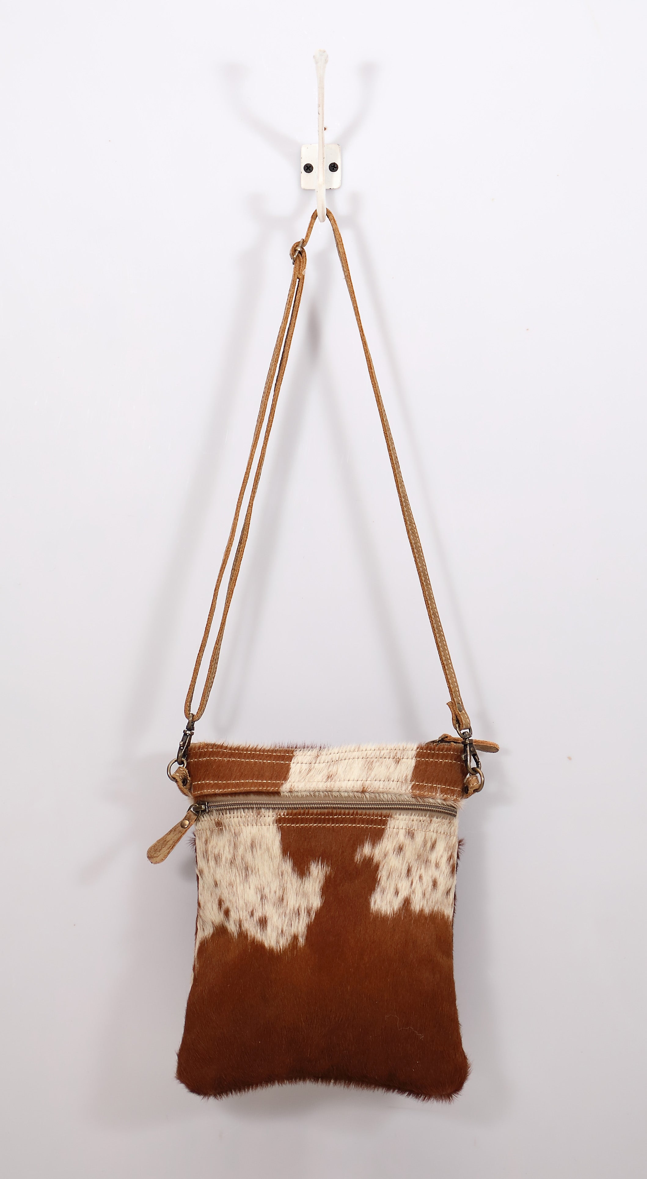 White & Cocoa Small And Cross Body Bag - Myra Bags