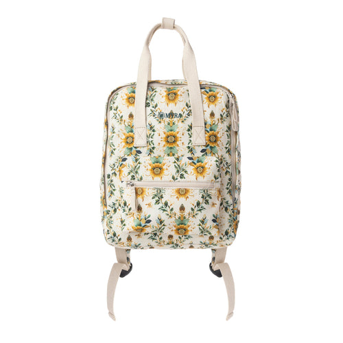 Pine Meadow Cotton & Leather Crossbody Bag in Mustard Cream