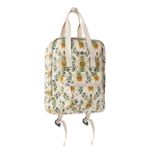 Pine Meadow Cotton & Leather Crossbody Bag in Mustard Cream
