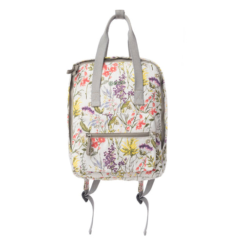 Pine Meadow Cotton & Leather Crossbody Bag in Garden White