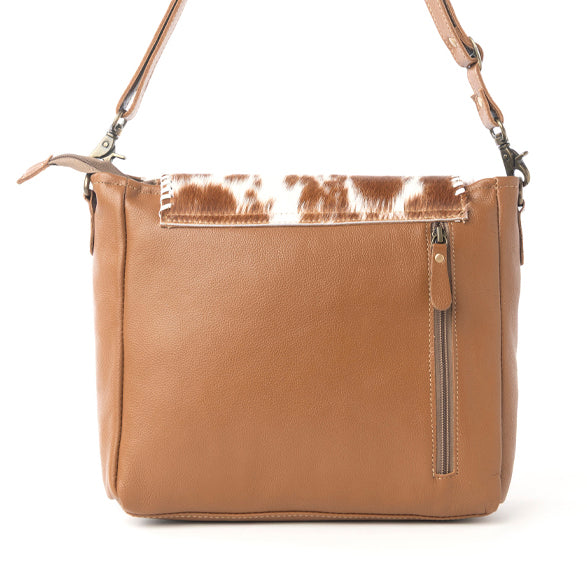 Myra Frontier Drift Hairon Leather Concealed Carry Bag in Canyon Brindle