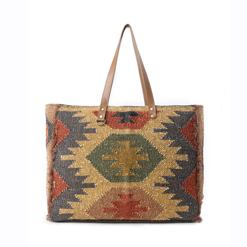 Myra Prairie Crest Weekender Bag in Mustard Yellow