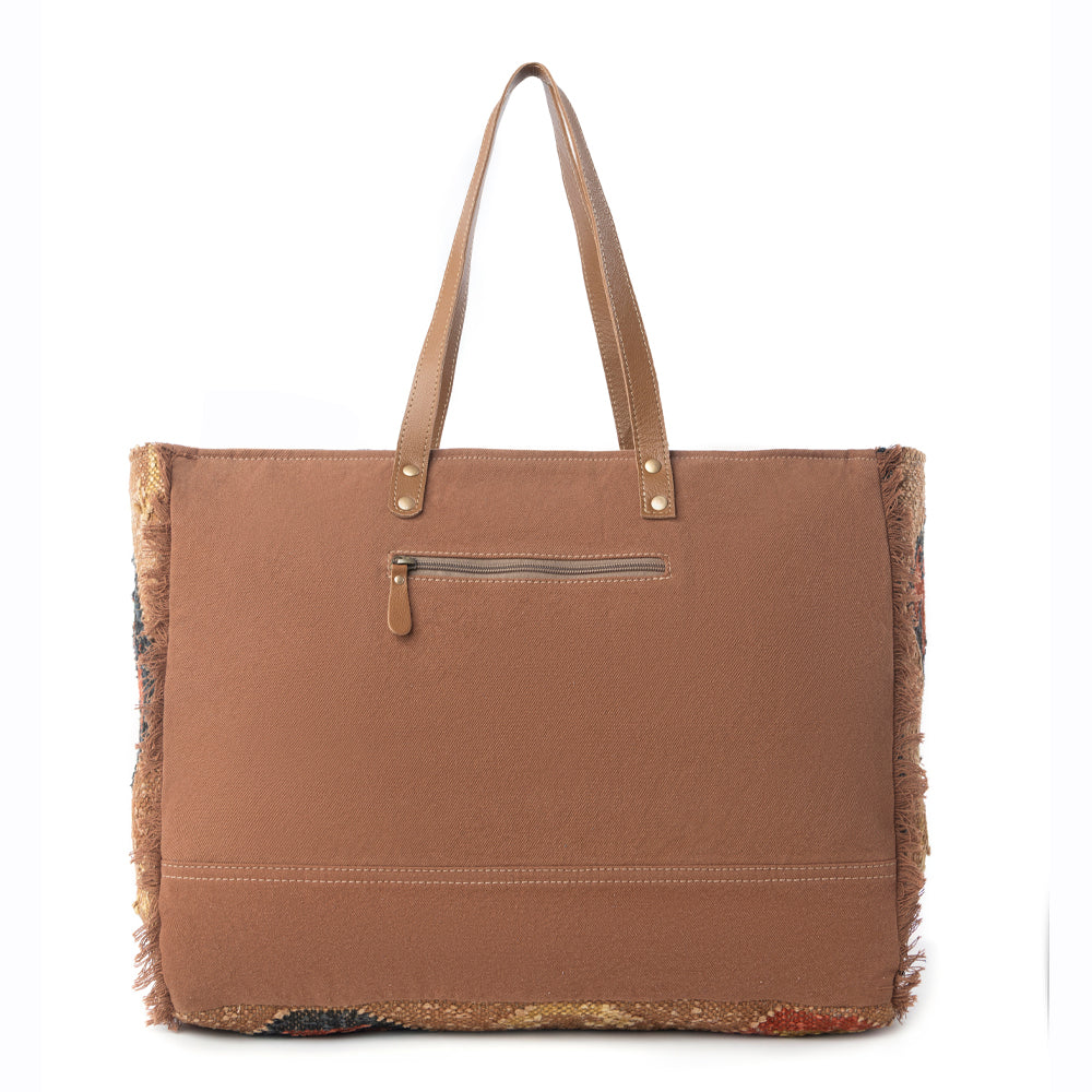 Myra Prairie Crest Weekender Bag in Mustard Yellow