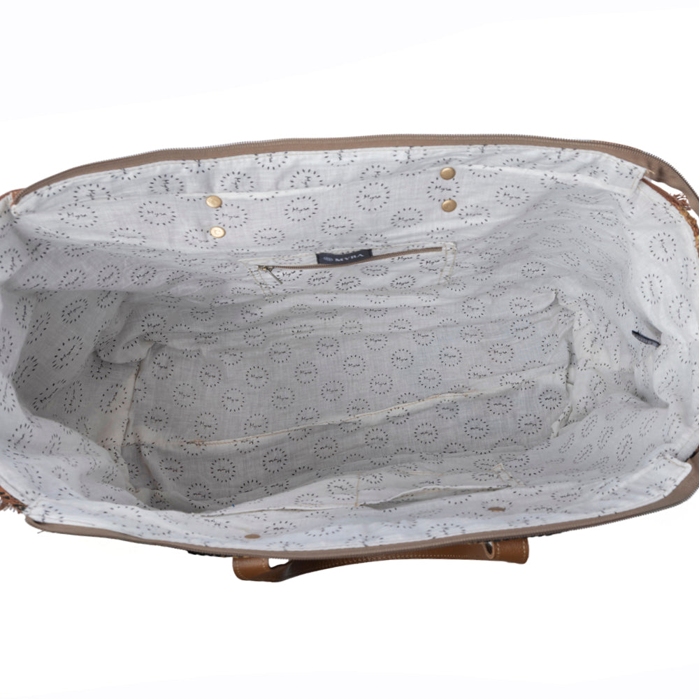 Myra Prairie Crest Weekender Bag in Mustard Yellow