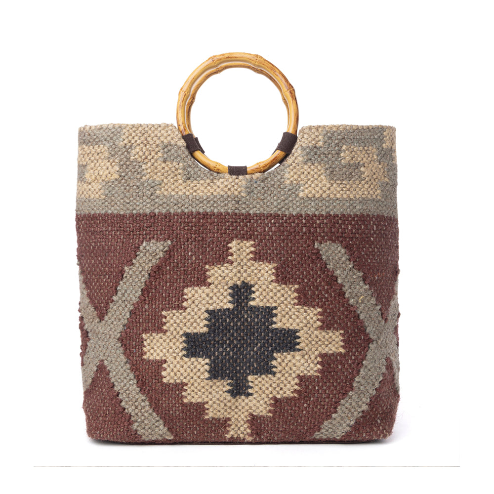 Desert Loom Jute Tote Bag in Harvest Clay