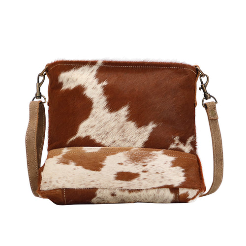 Tawny & White Hairon Shoulder Bag - Myra Bags