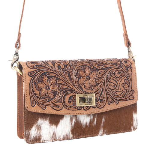 Yellowstone Russet Valley Handtooled Bag in Warm Chestnut