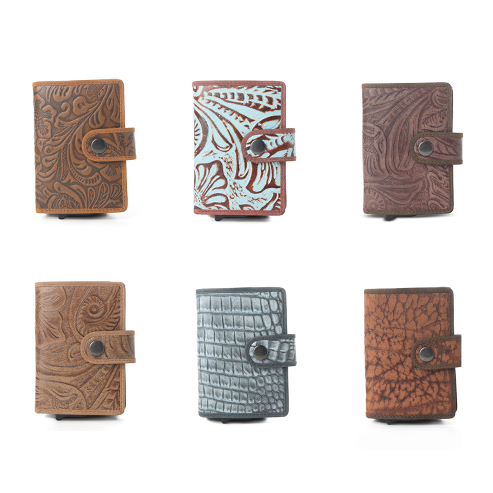 Wild Rose Leather Credit Card Holder Variant Combo