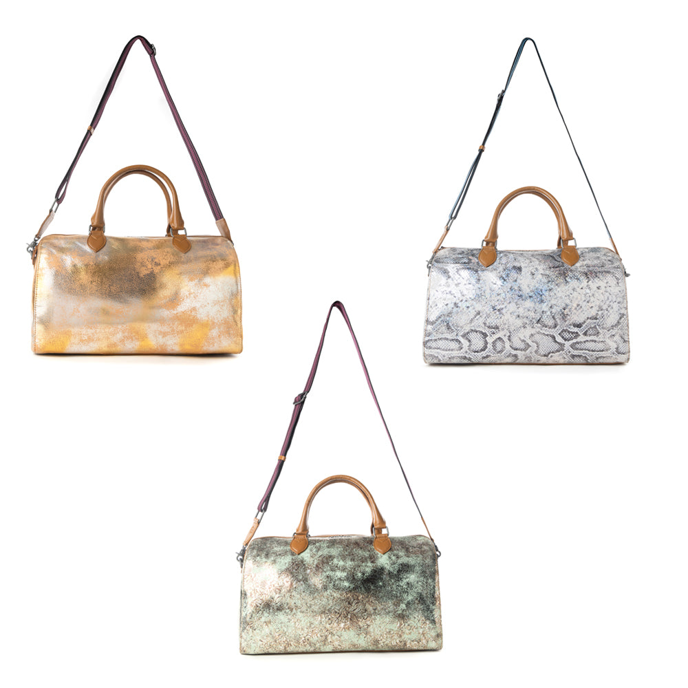 Ranger's Echo Snake Print Leather Duffle Bag Variant Combo