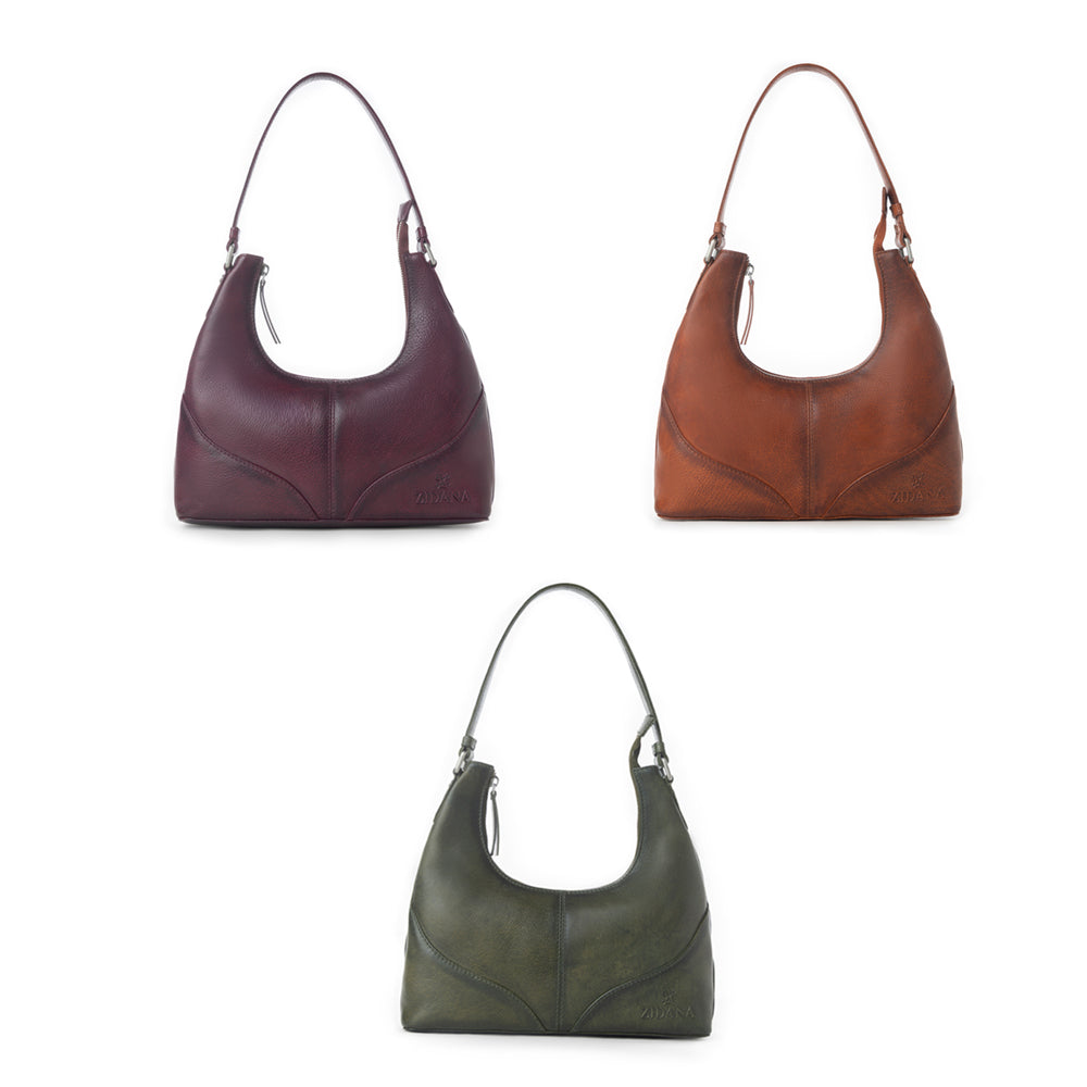Zidana Winchester Loop Veg Tanned Leather Shoulder Bag Variant Combo
