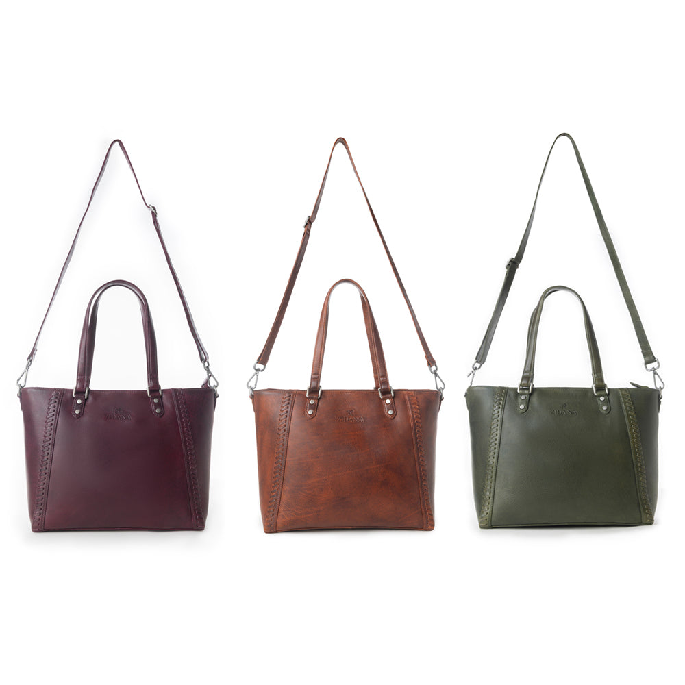 Zidana Arista Bloom Veg Tanned Leather Handbag Variant Combo