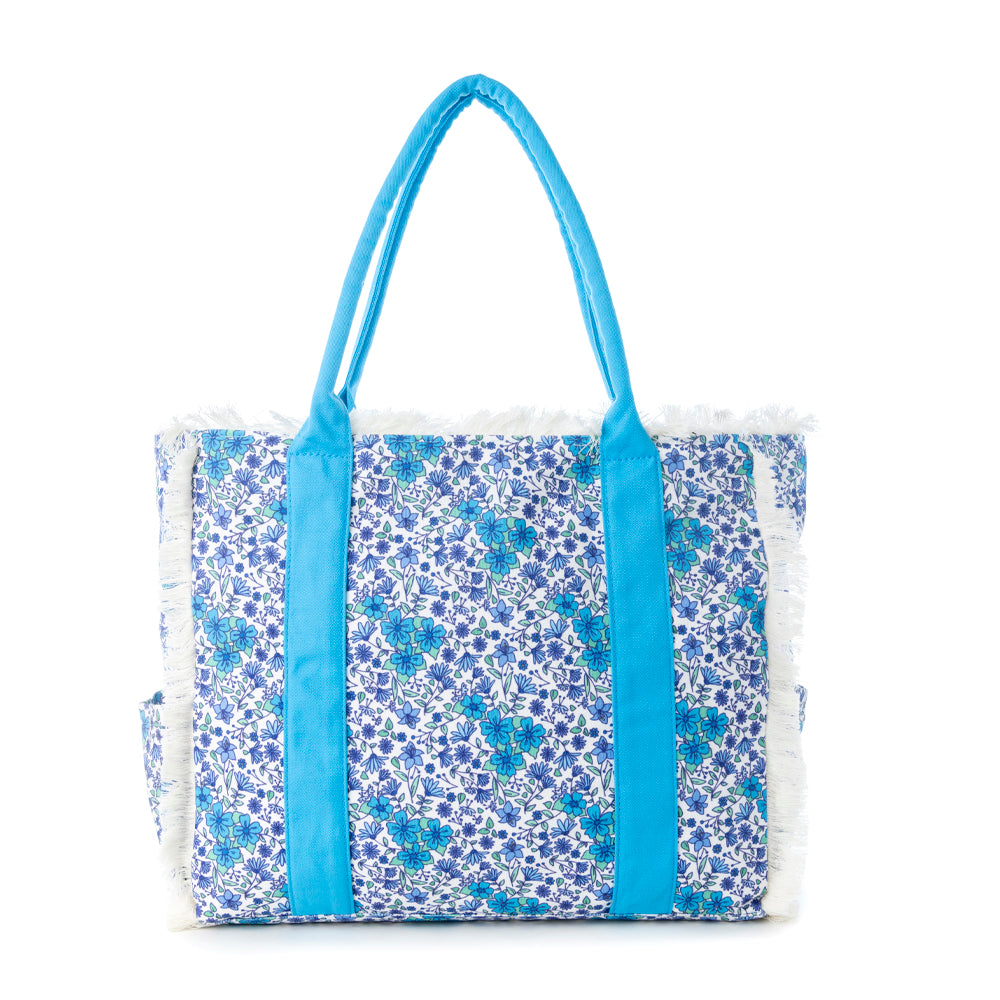 Shoreline Weekender Bag with Beach Mat in Cobalt Sky