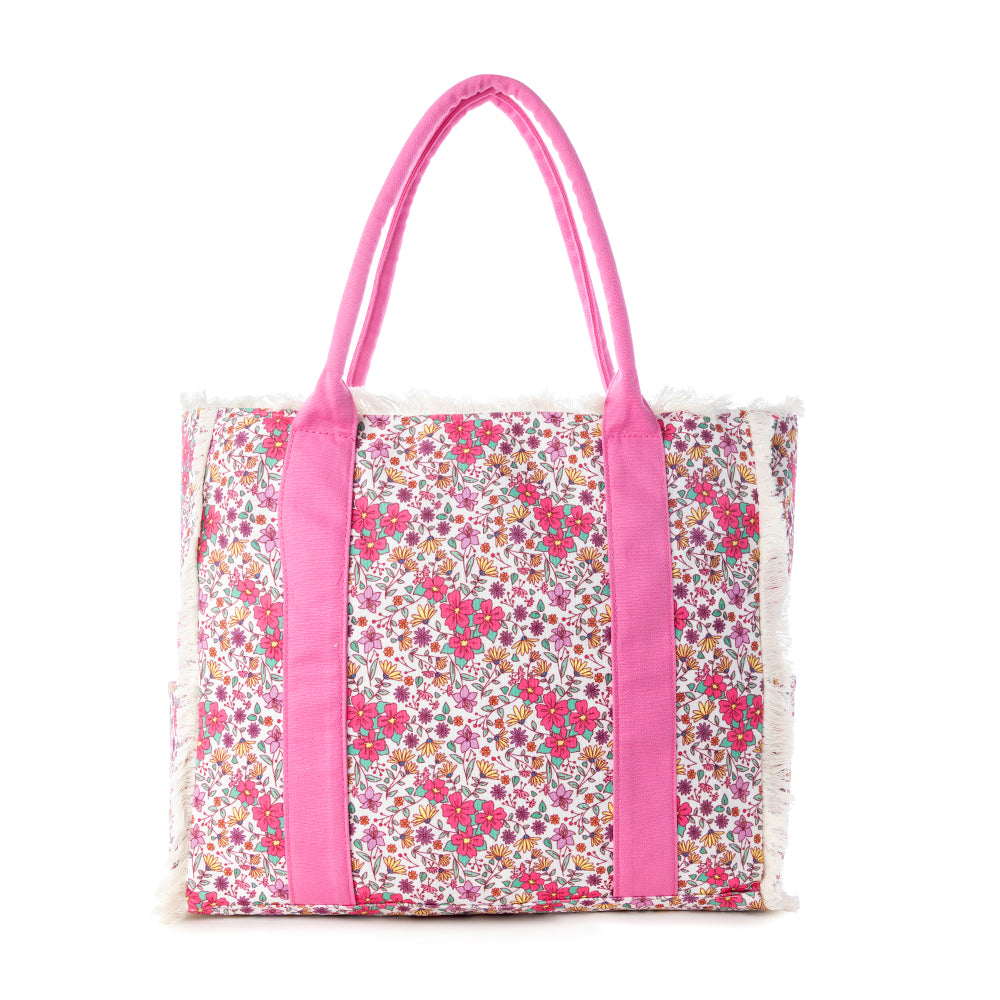 Shoreline Weekender Bag with Beach Mat in Sage Rose