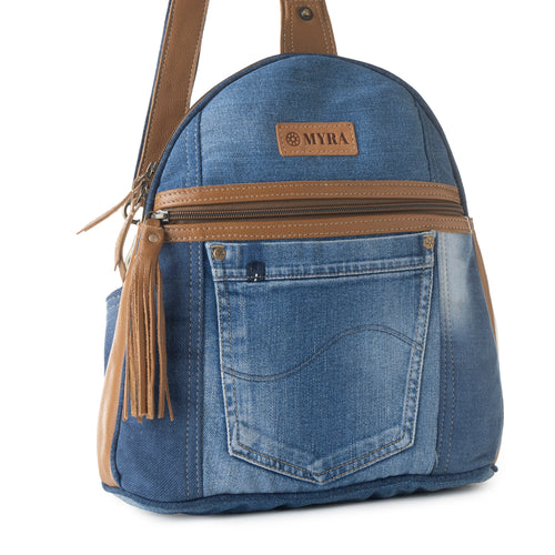 Bluejean fanny pack bag for Women in blue with denim and Front Pocket