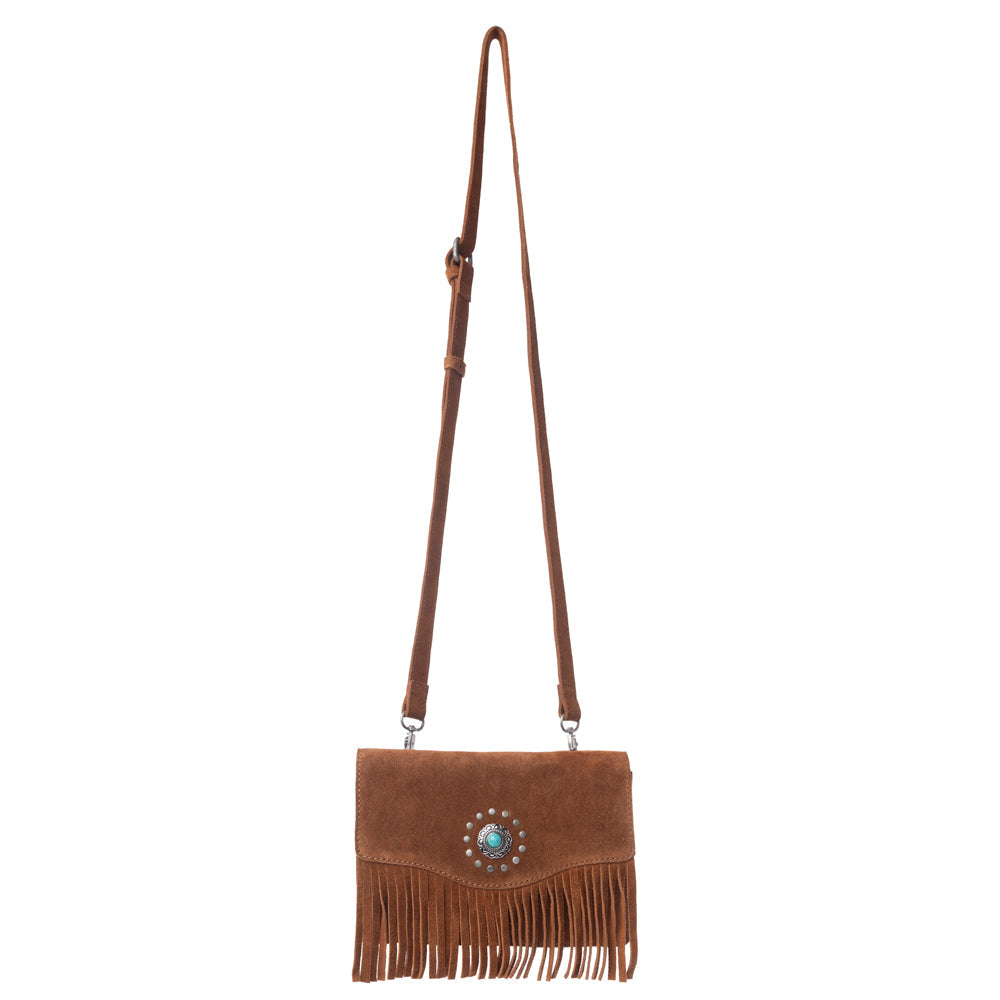 Yellowstone Highland Range Suede Leather Belt Bag in Desert Tan