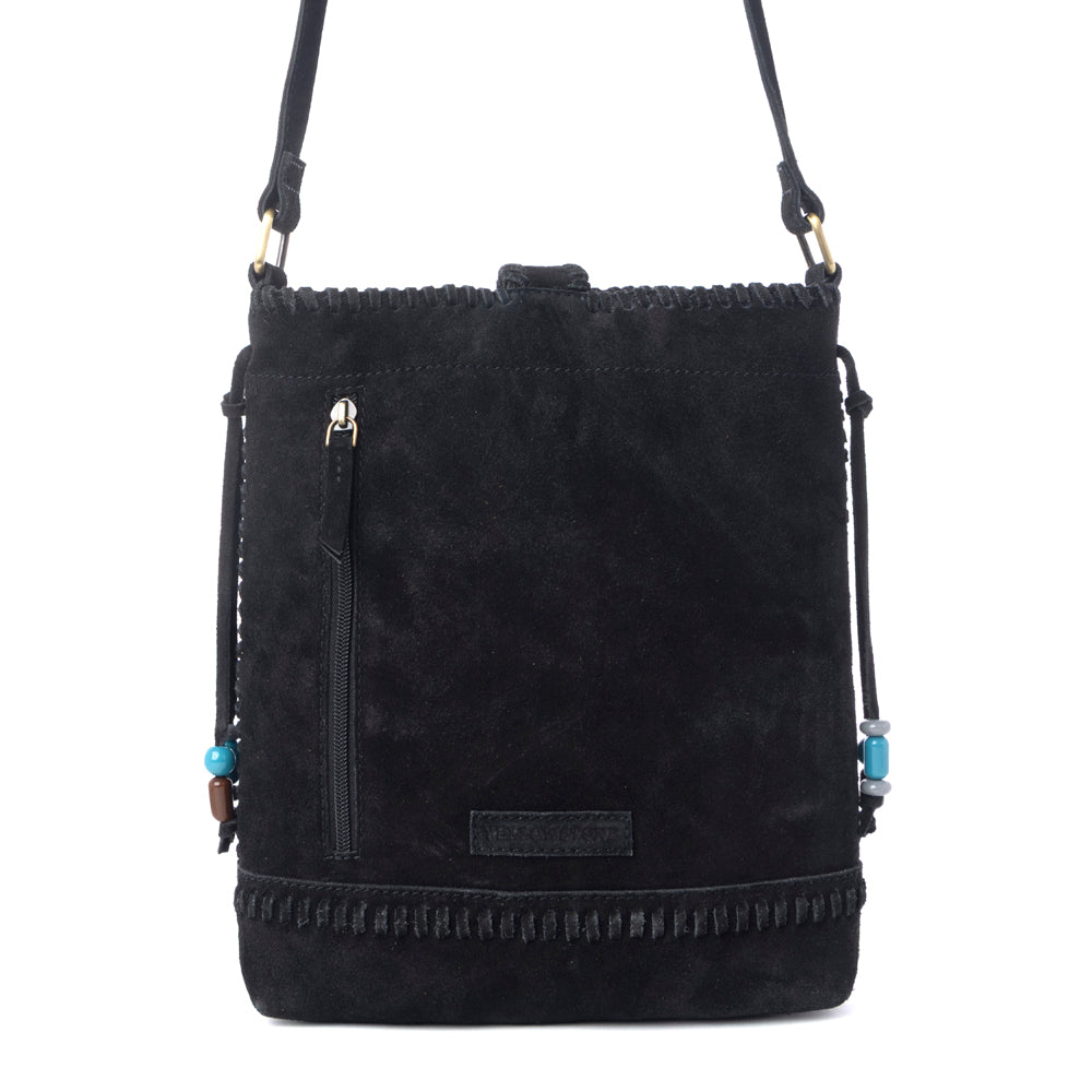 Yellowstone Stonecrest Suede Leather Concealed Carry Bag in Charcoal Black