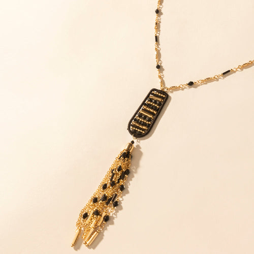Trailstamp Pendant Necklace in Burnished Tan