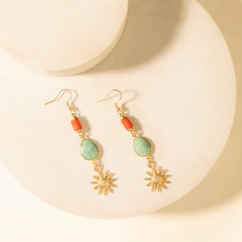 Dawnflare Drop Earrings in Desert Turquoise
