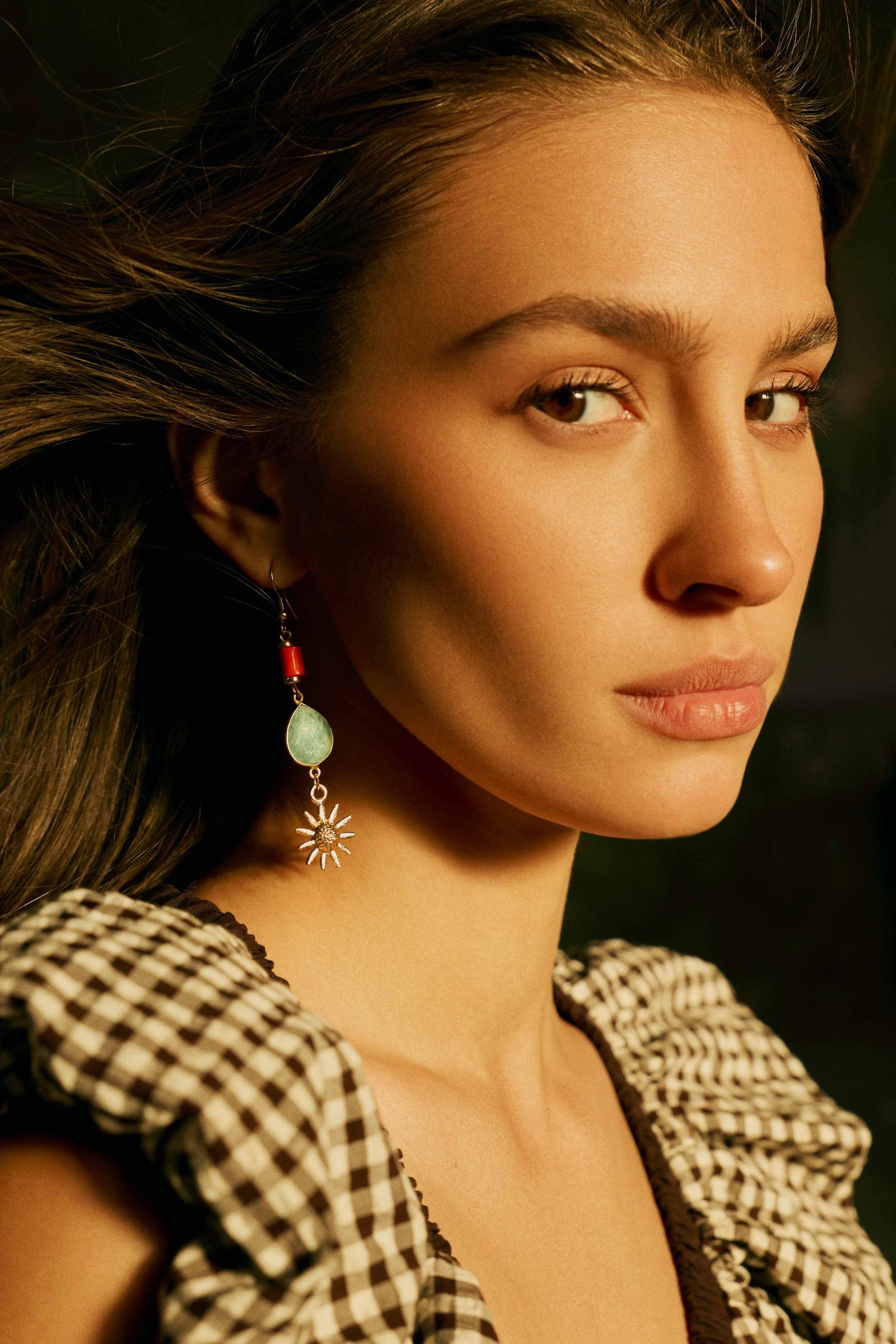 Dawnflare Drop Earrings in Desert Turquoise