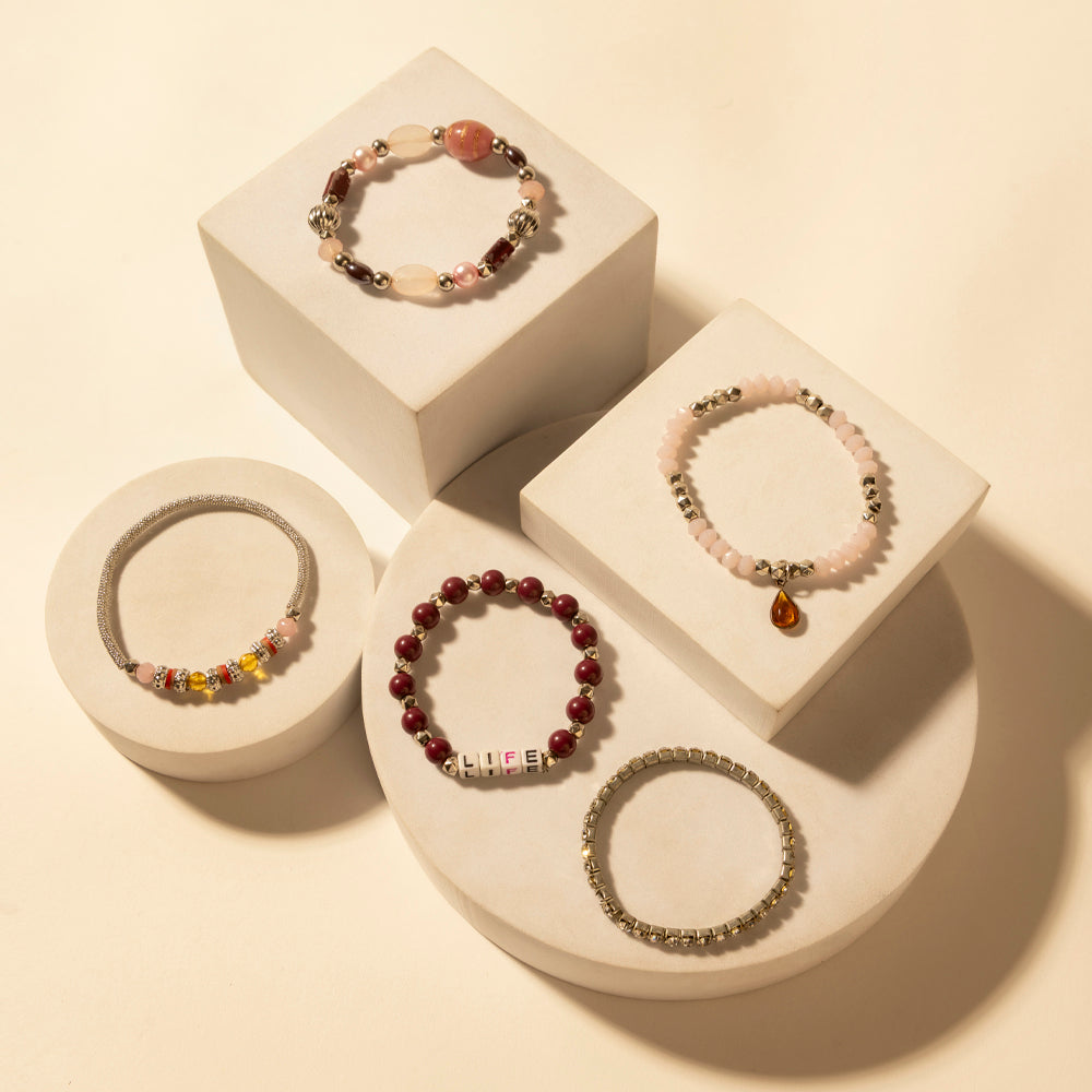 Wild Soul Charm Bracelet in Desert Blush