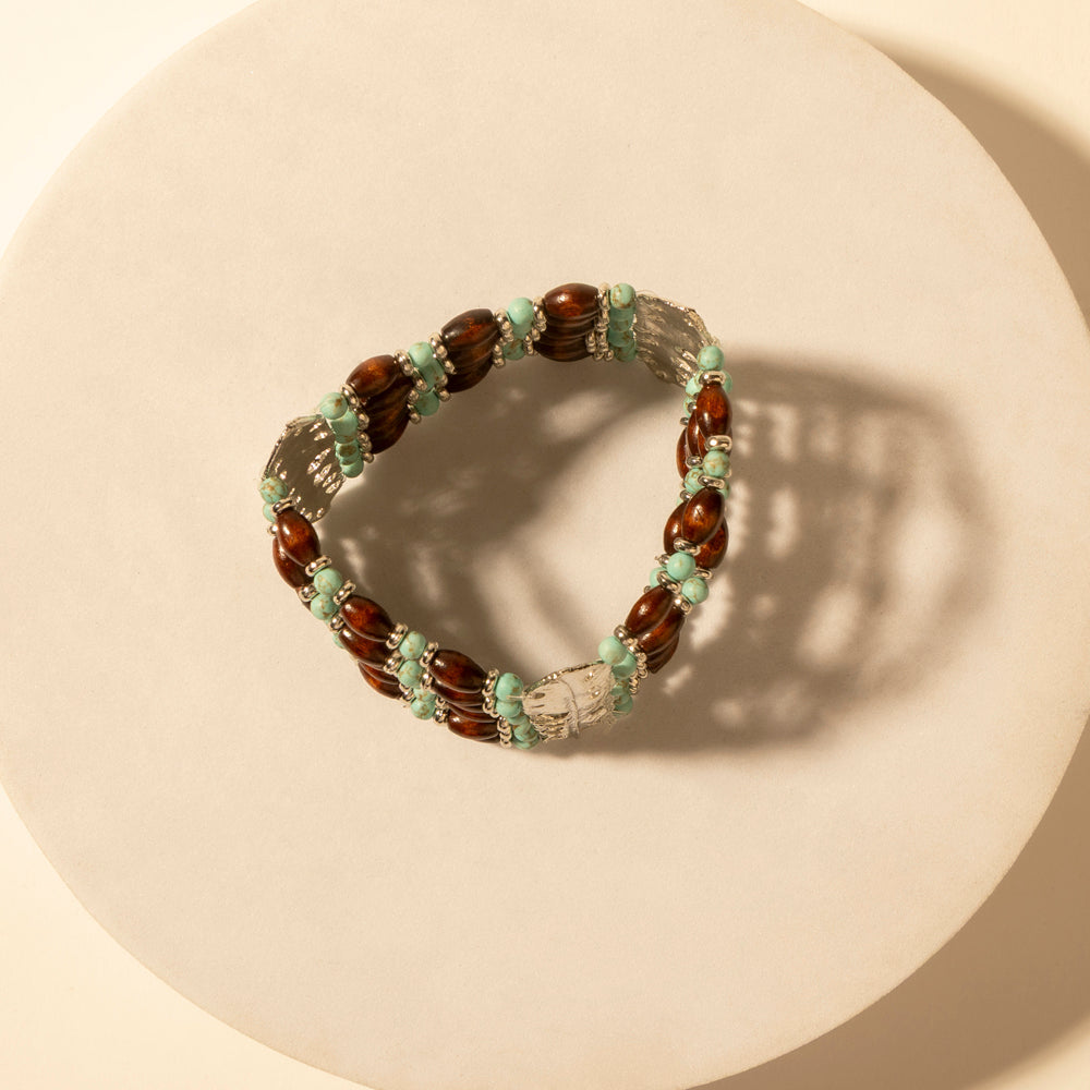 Cinchstone Wrap Cuff in Dusty Turquoise