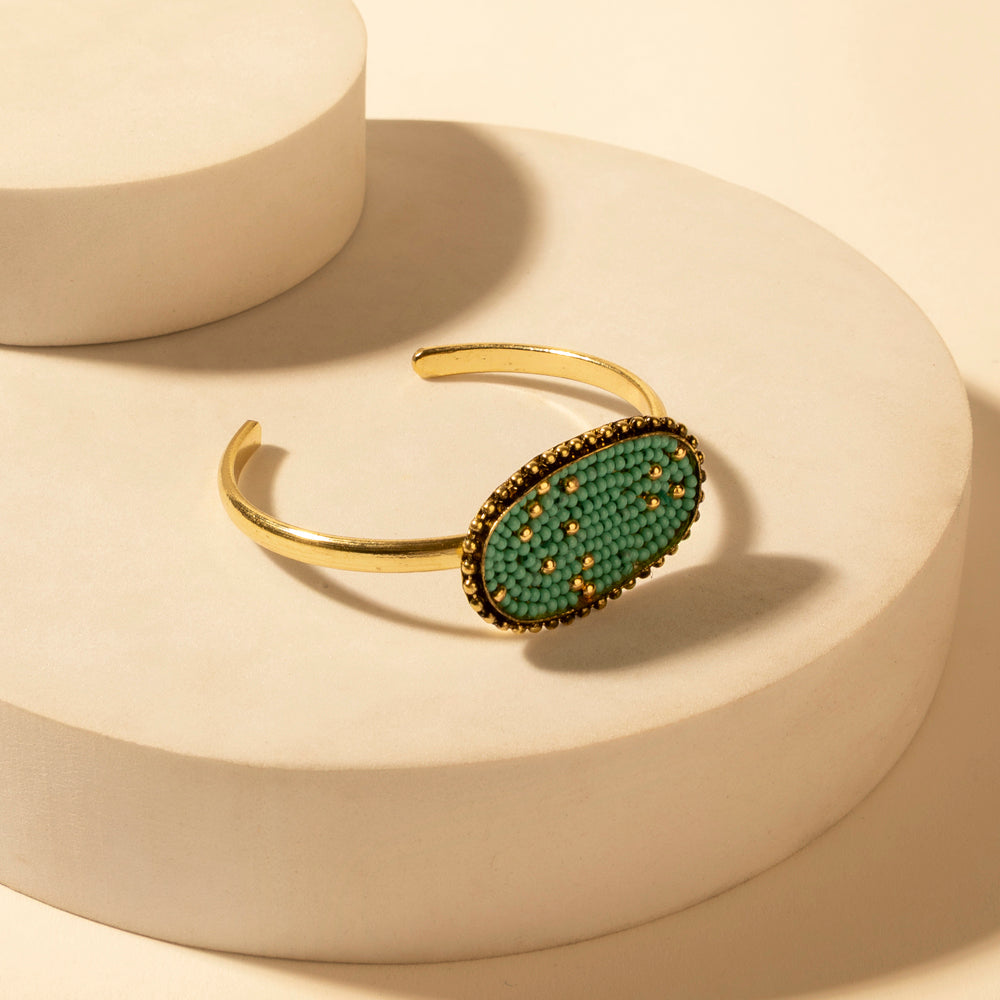 Skycode Oval Cuff in Sonora Turquoise