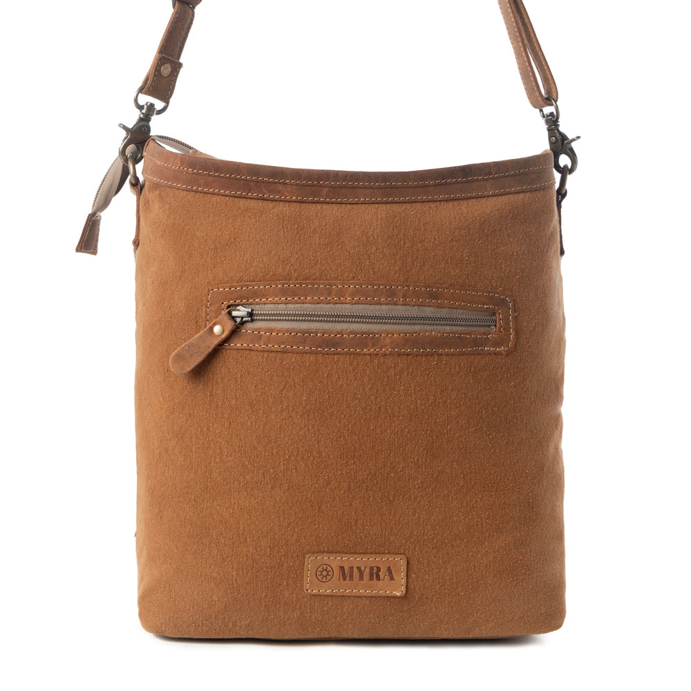 Diamondback Trail Western Shoulder Bag for Women in Brown with Rug details