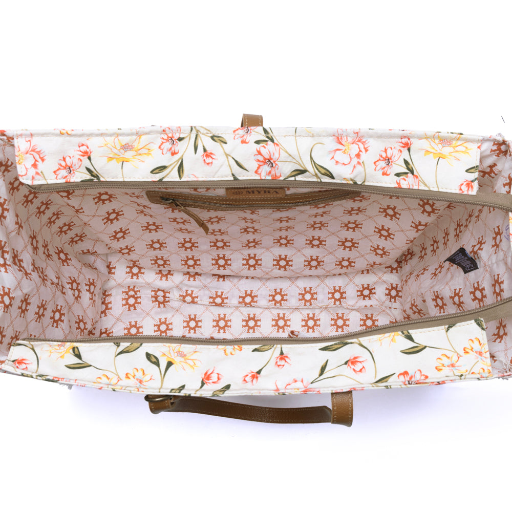 Brookside Cotton & Leather Weekender Bag Variant Combo