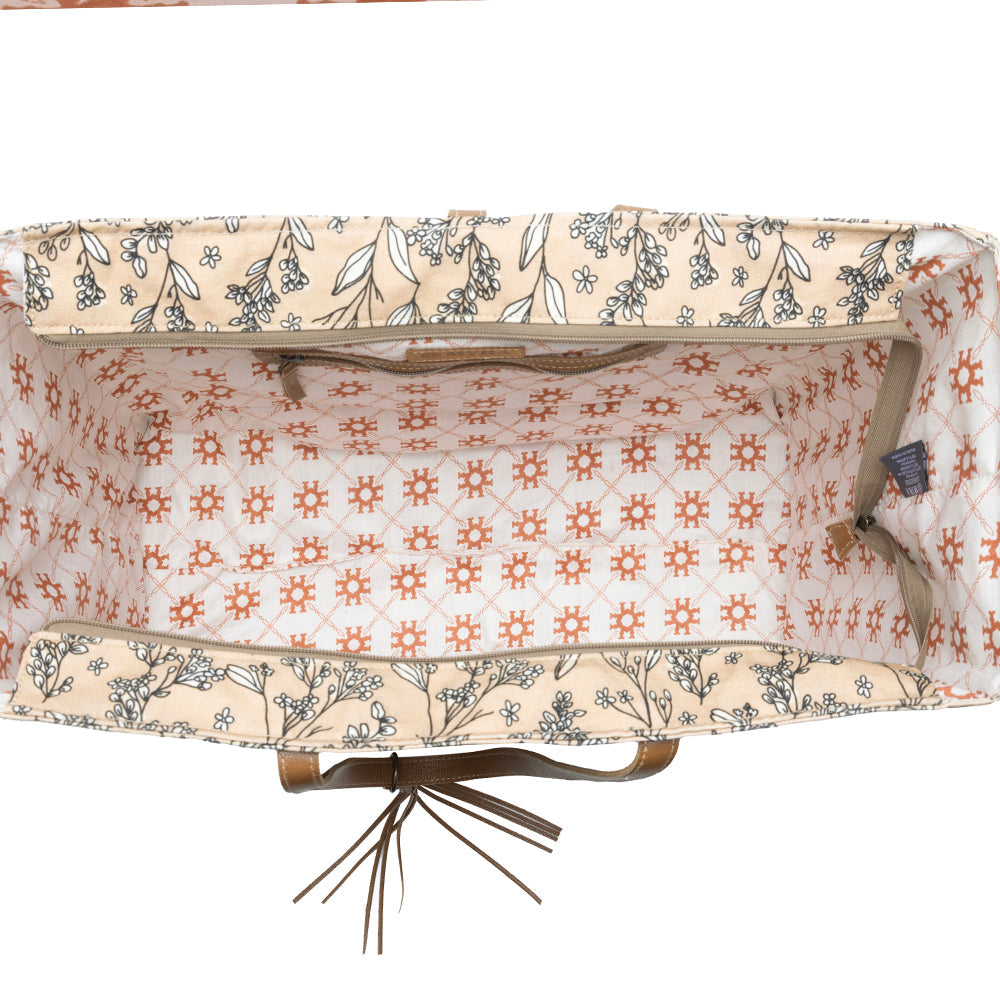 Brookside Cotton & Leather Weekender Bag Variant Combo