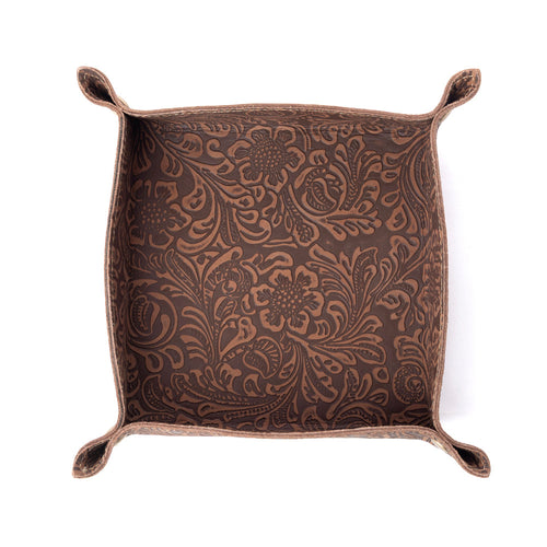 Copperwind Leather Tray in Mocha Cocoa