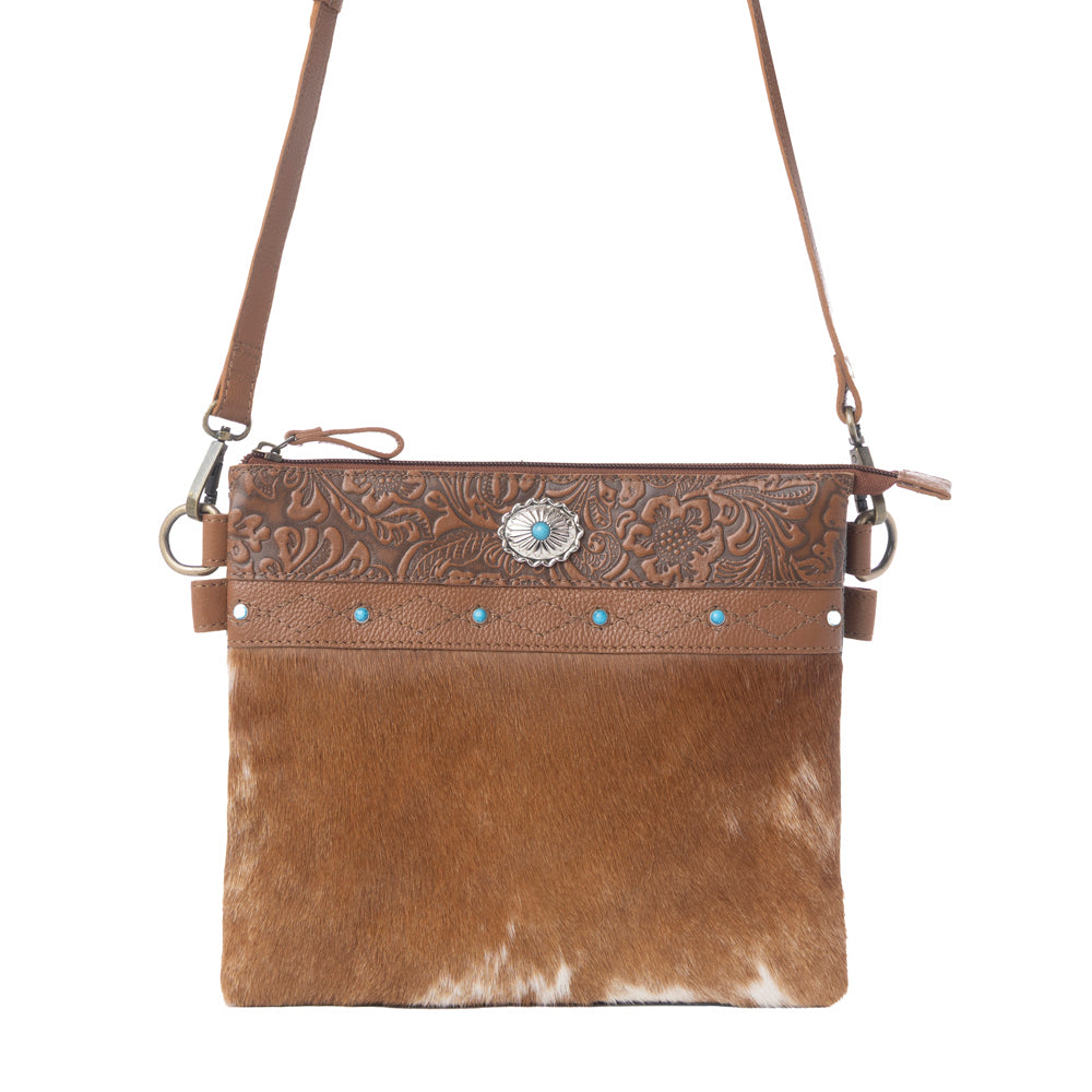 Thunderpeak Concho Hairon Leather Bag in Fawn Sand
