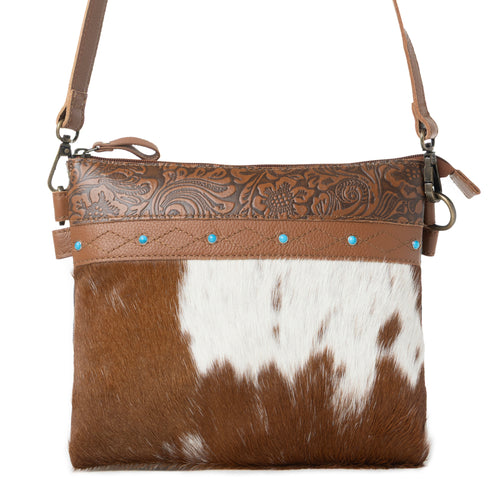Thunderpeak Concho Hairon Leather Bag in Fawn Sand