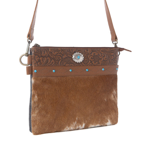 Thunderpeak Concho Hairon Leather Bag in Fawn Sand