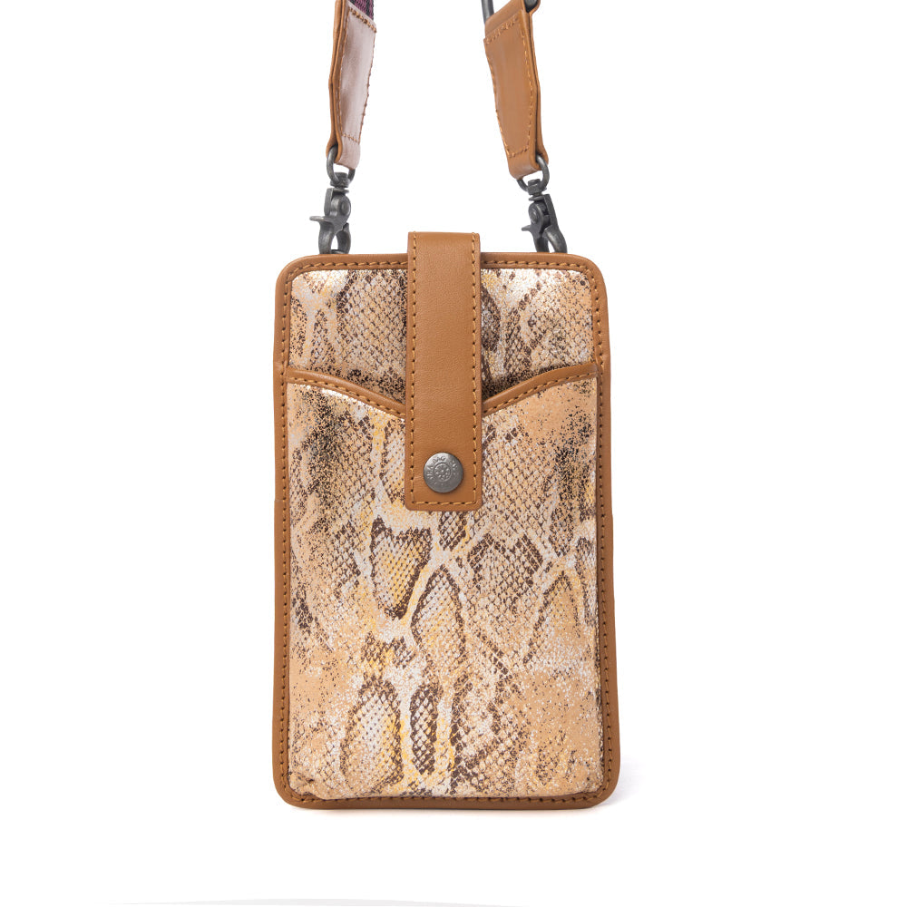 Cedar Snake Print Leather Cell Phone Holder Variant Combo