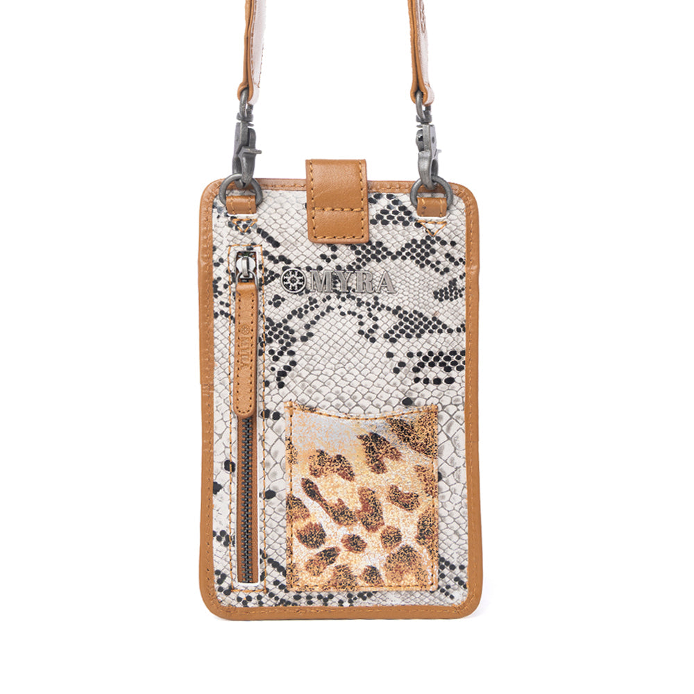 Cedar Snake Print Leather Cell Phone Holder Variant Combo