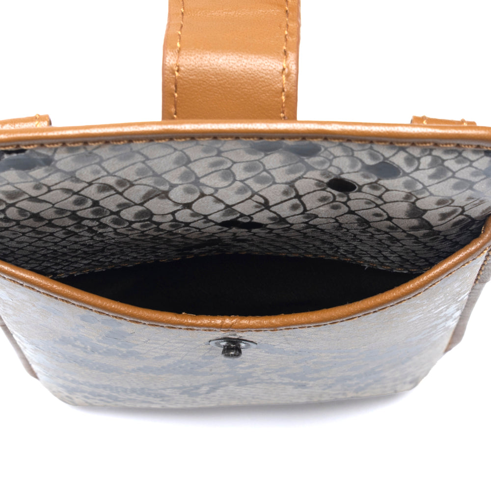 Cedar Snake Print Leather Cell Phone Holder Variant Combo